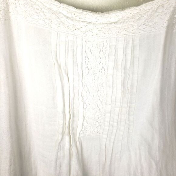 Lane Bryant Plus Size White Button Cotton Tank Top Size 14 - Picture 5 of 10